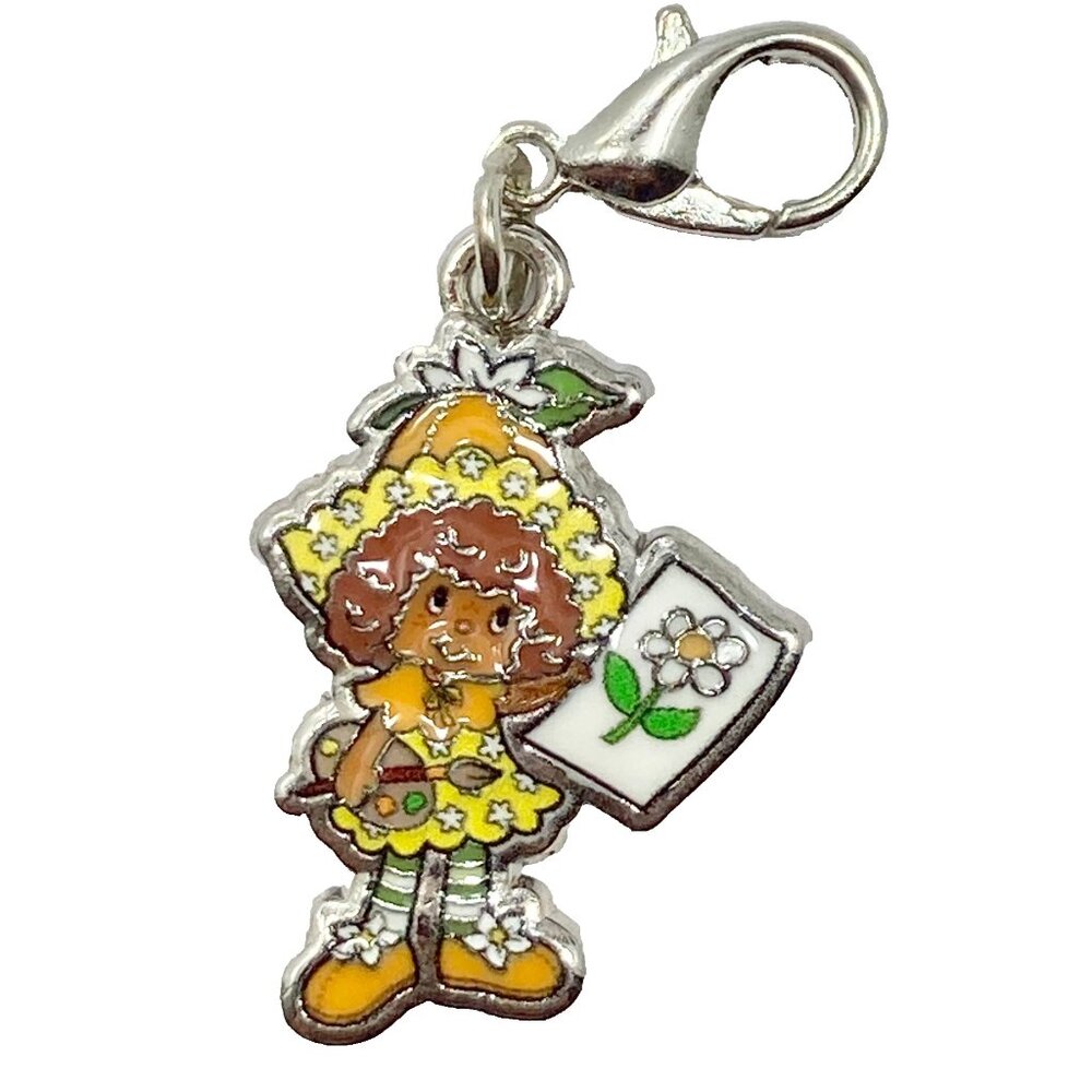 Vintage Strawberry Shortcake Orange Blossom Clip On Charm Zipper Pull Bag